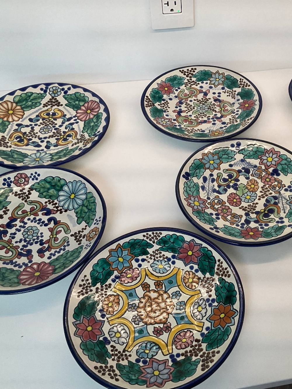Vintage Talavera hand painted dinner set 1980